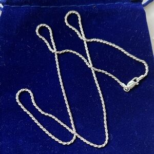 Sterling Silver Rope Chain Necklace‎
